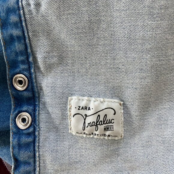 🎬✨Umbrella Academy - Zara TRAFALUC - Denim Jacket/Button Up Cotton Shirt - Picture 6 of 12